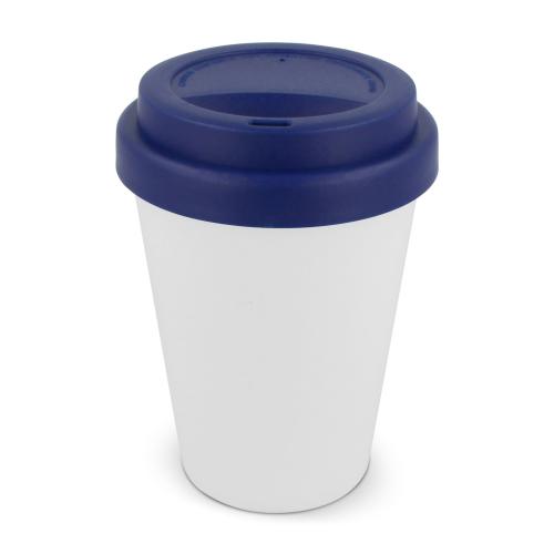 Koffiebeker wit met gekleurd deksel 250ml - Yana Gifts