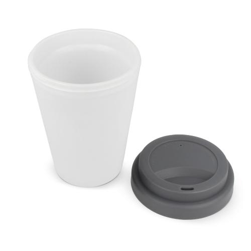 Koffiebeker wit met gekleurd deksel 250ml - Yana Gifts