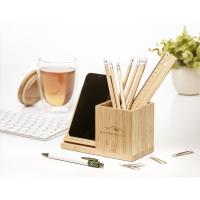 Dubbelwandig drinkglas met bamboe deksel 350ml - Yana Gifts